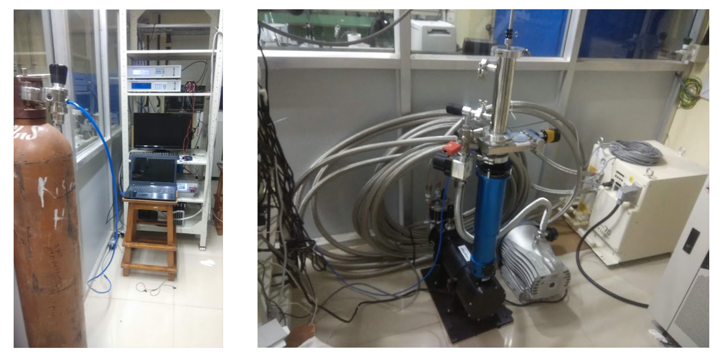 Arrangement of the cryostat in the lab