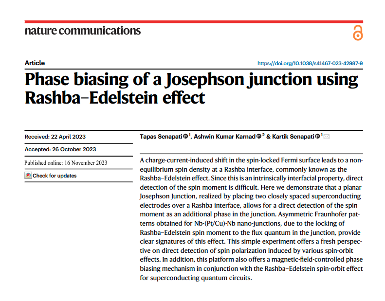 Nature Comications publication